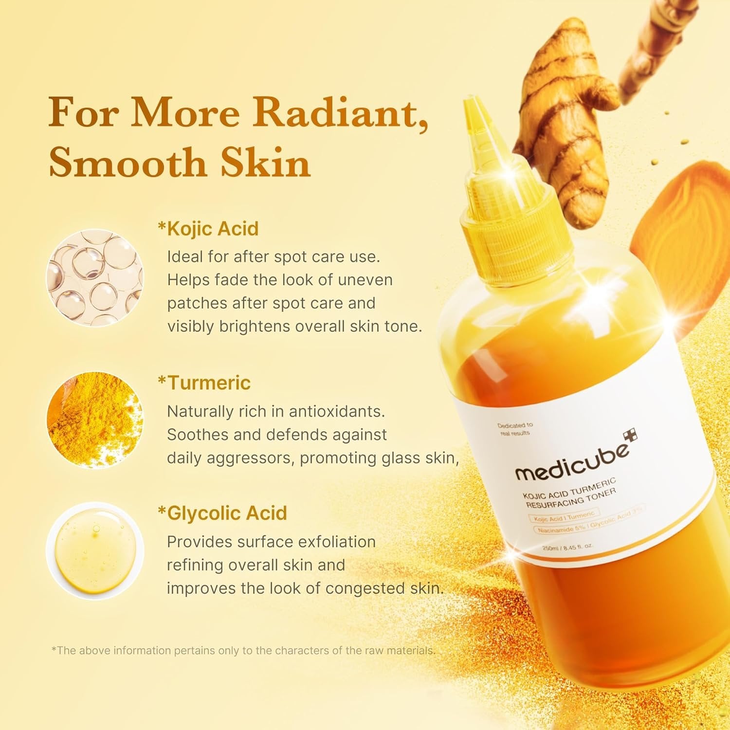 KOJIC ACID TURMERIC RESURFACING TONER 250ML