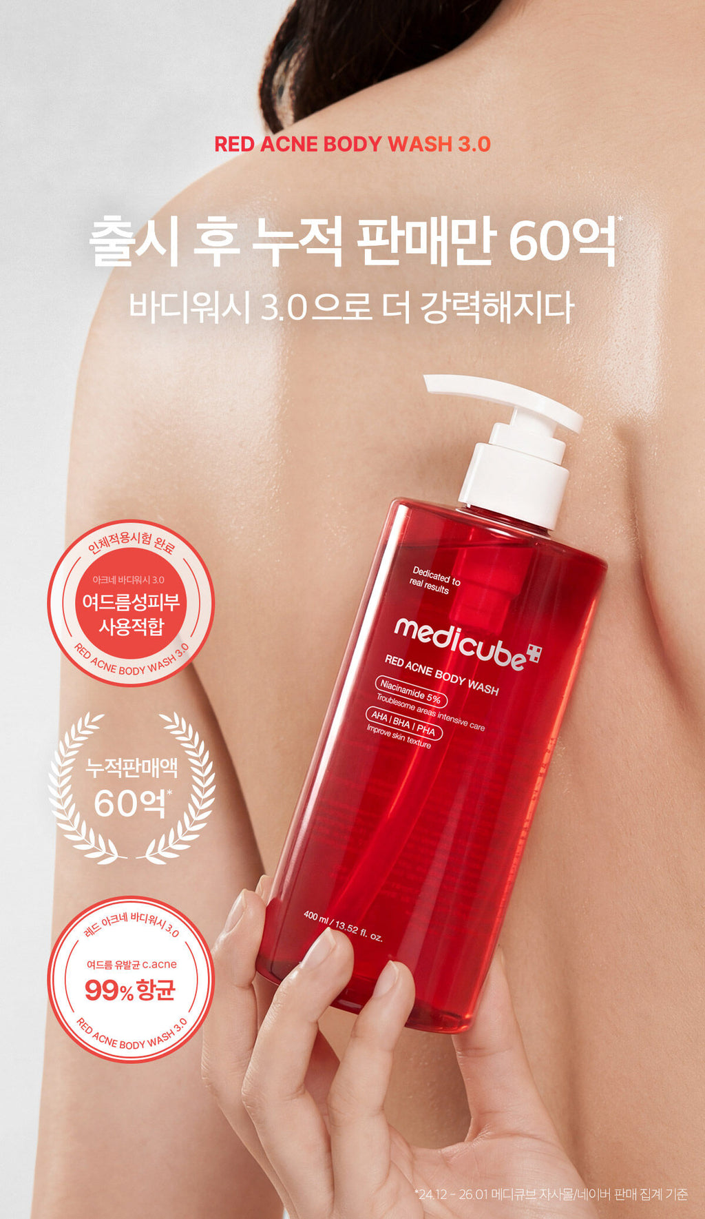 RED ACNE BODY WASH 3.0 400ml